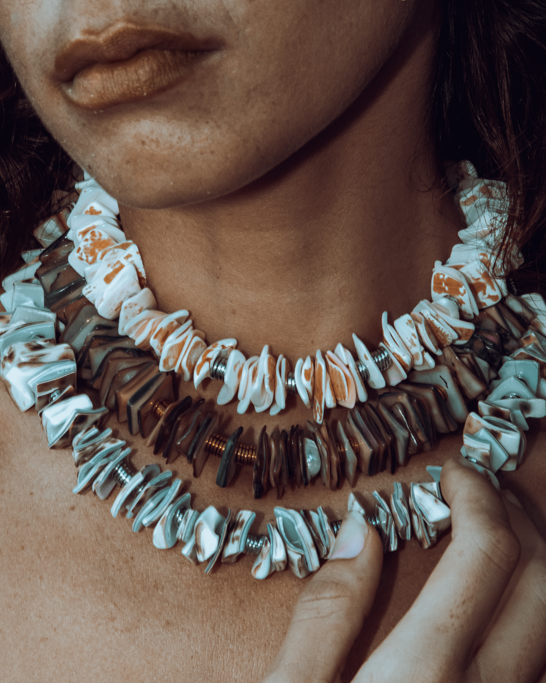 Castaway Brown Shells Gold