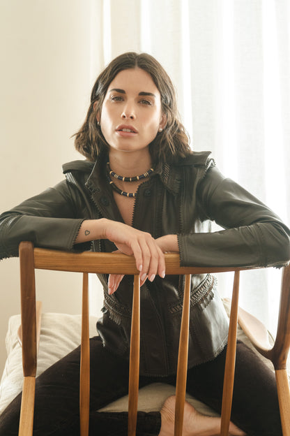 Jaipur Brown Blue Lati