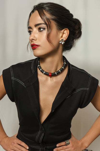 Jaipur Black Coral Bead