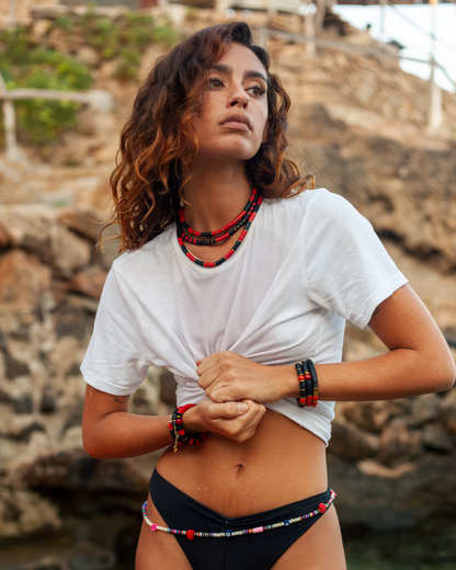 Jaipur Piccolo Nero/Rosso Una