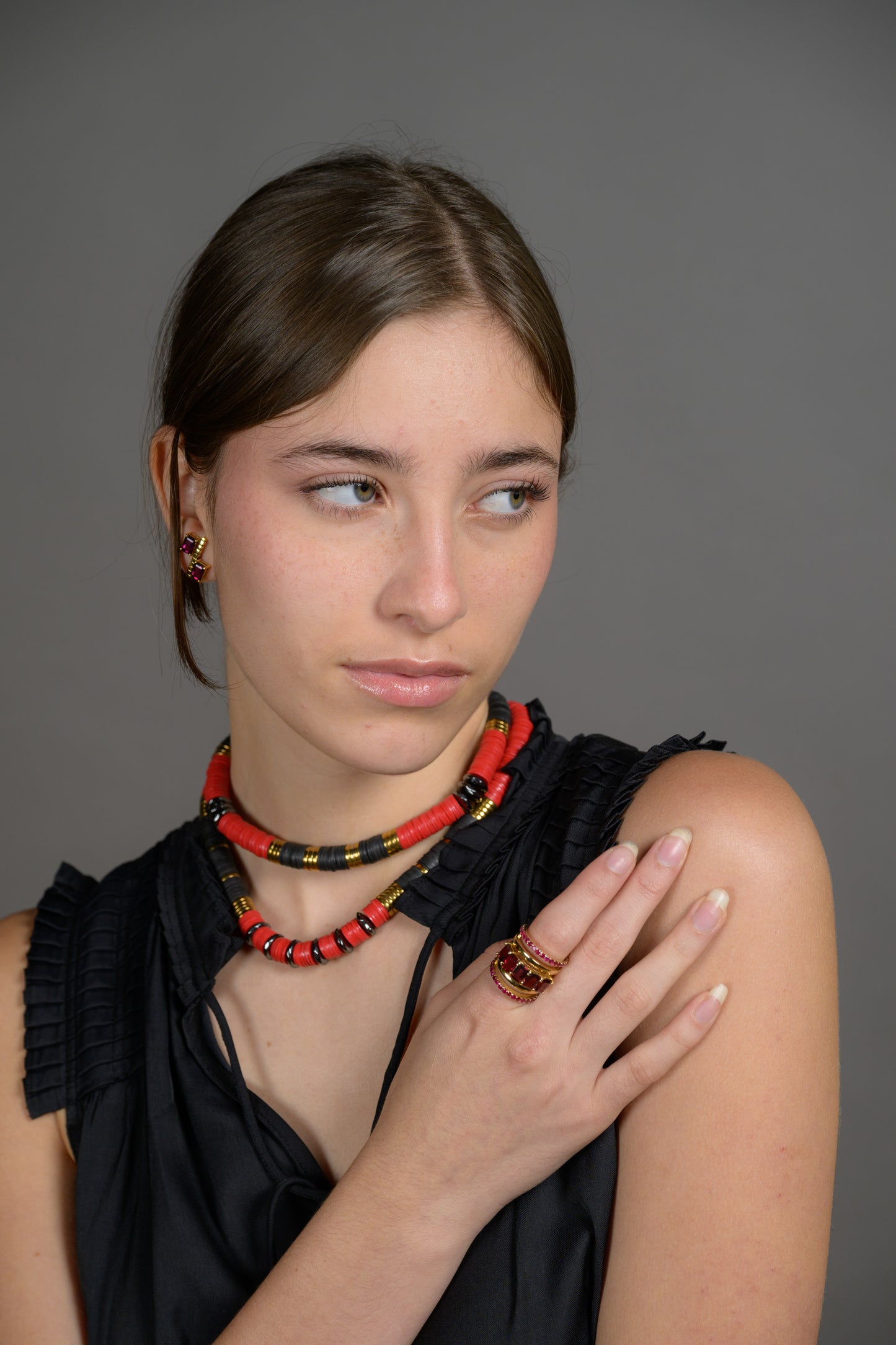 Black Red Gold Simple