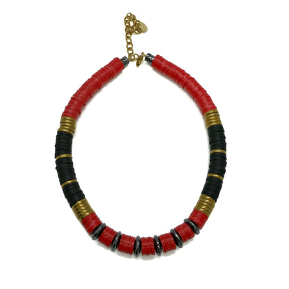 Black Red Gold Simple Late